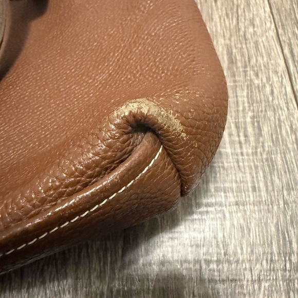 Prada Vintage Brown Vitello Dani Tote Bag Pebbled Leather Y2K Silver Hardware - Picture 15 of 15